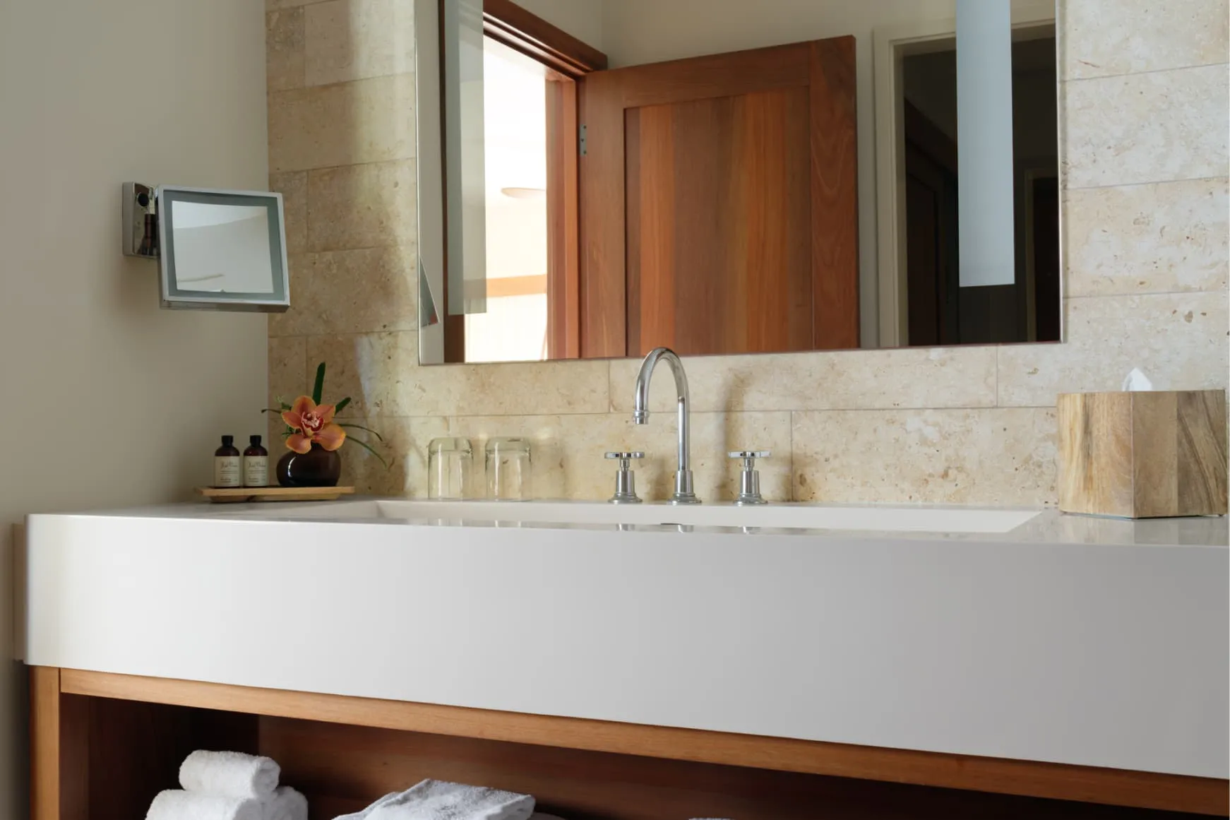 Suite bathroom sink at Hotel Wailea